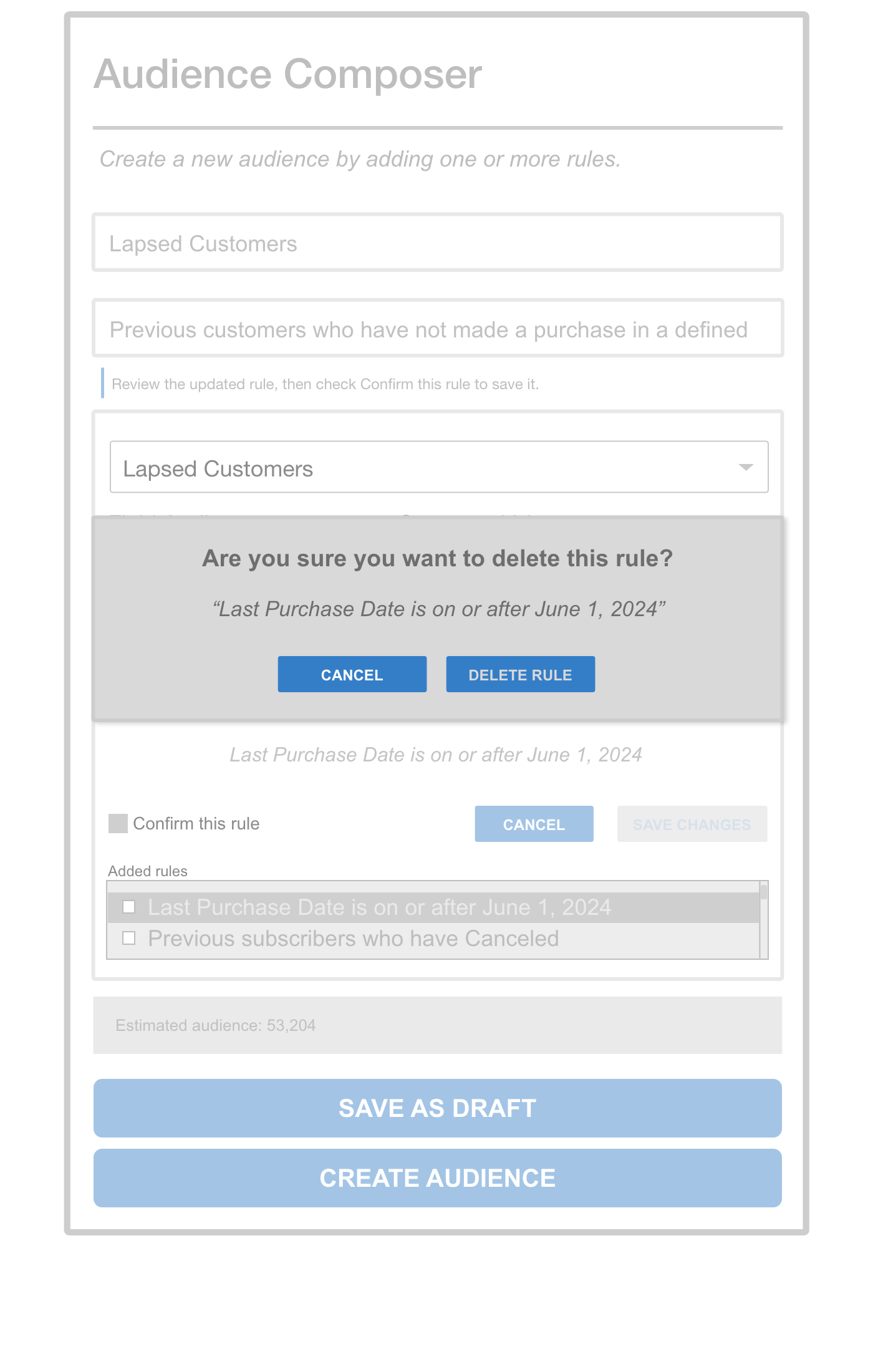 Step 5: Delete confirmation